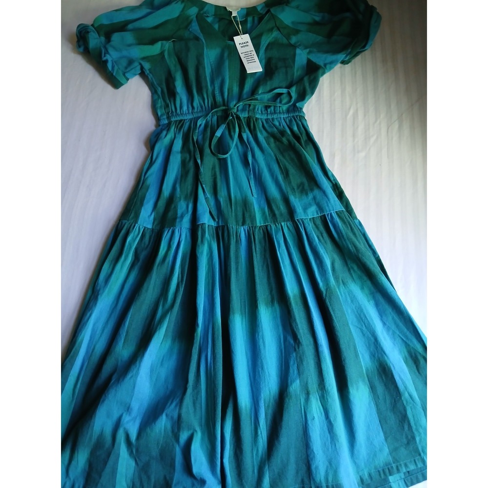 WKND St Barth Dress Small Tiered Midi Cottage Core Bohemian Peasant Boho New